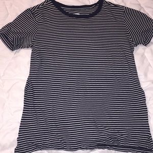 Women’s blue and white striped tee
